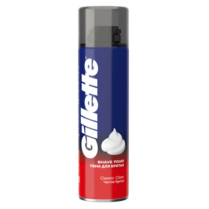 Пена для бритья CLASSIC CLEAN (чистое бритье) GILLETTE 200мл