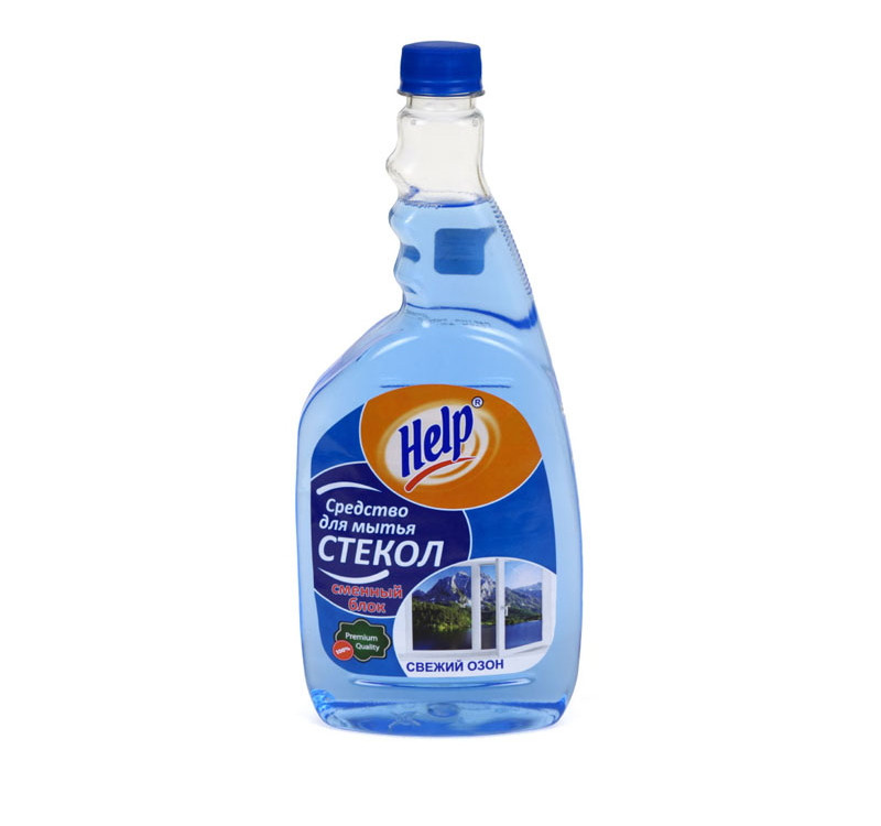 Средство для мытья стекол 750мл Help сменный блок