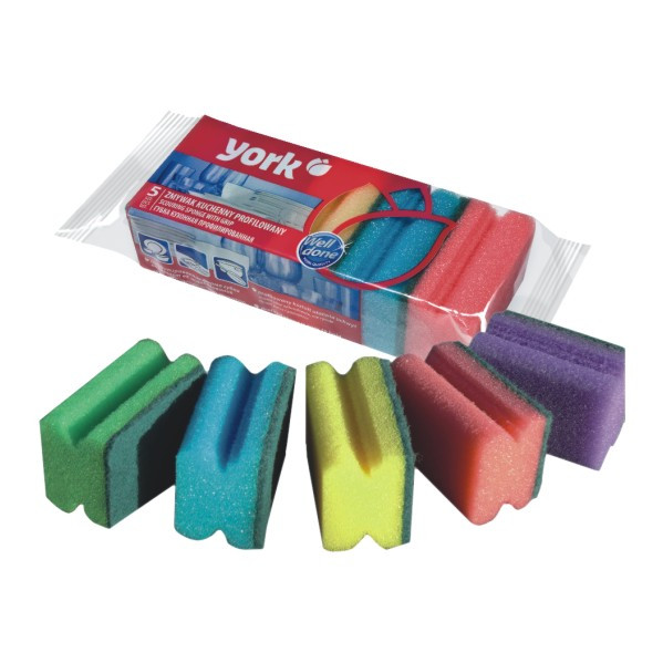 Губки для посуды профильные YORK 5шт 1/45