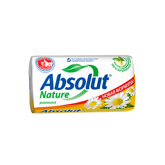 Туалетное мыло антибактериальное ABSOLUT NATURE РОМАШКА 90г 1/6/72