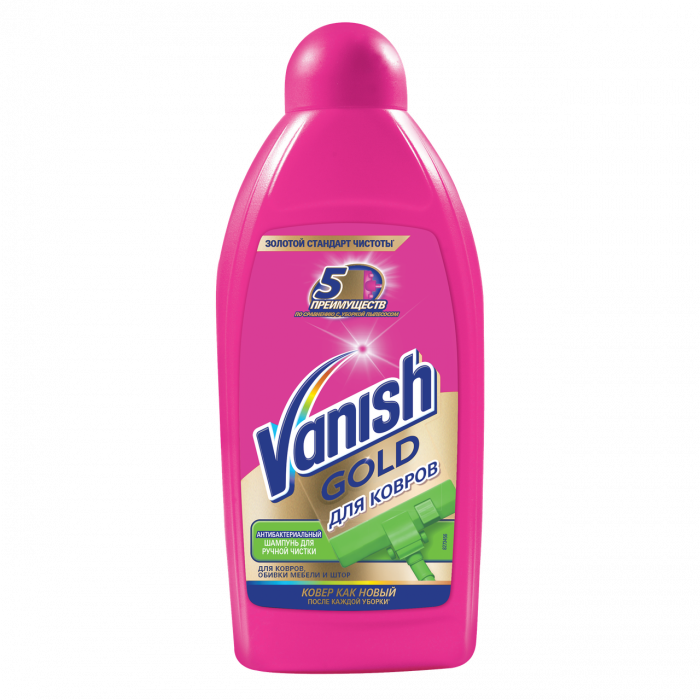 Шампунь для чистки ковров VANISH GOLD 450мл 1/16
