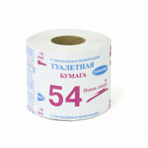Туалетная бумага серая НОВАЯ ЛИНИЯ 54 1сл, 45м 1/48
