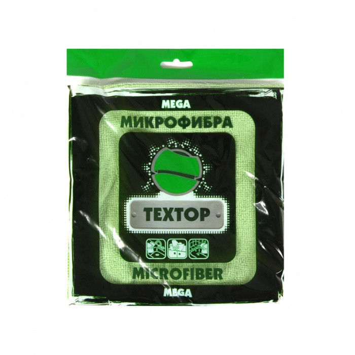 Салфетка микрофибра MEGA ТЕХТОР 40*40см 1/100