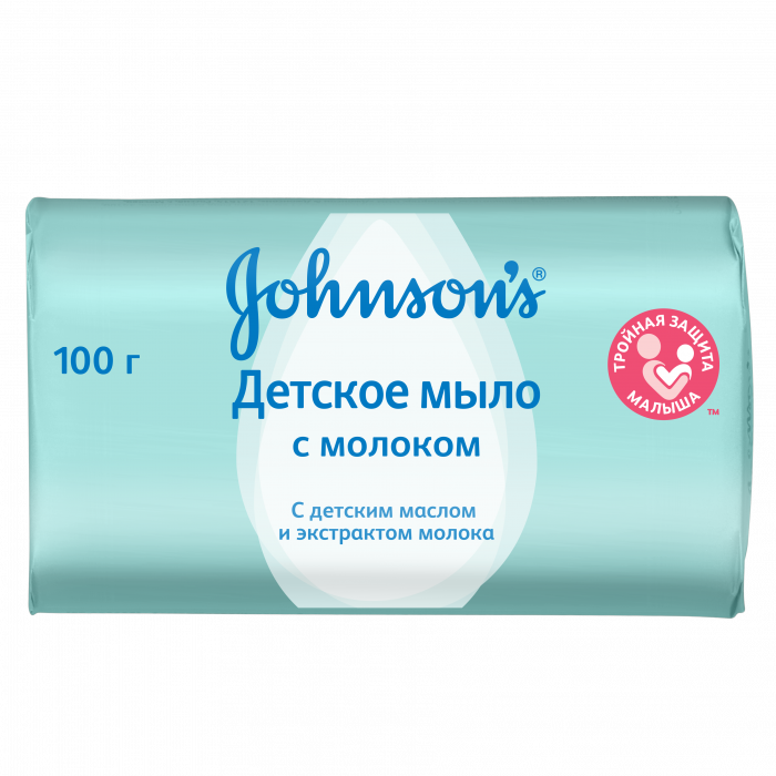 Туалетное мыло JOHNSON^S BABY С ДЕТСКИМ МАСЛОМ И МОЛОКОМ 100г 1/6/72