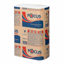 Полотенце бумажное белое FOCUS EXTRA 2сл, 200л, Z-сл, 21,5*24см 20/1