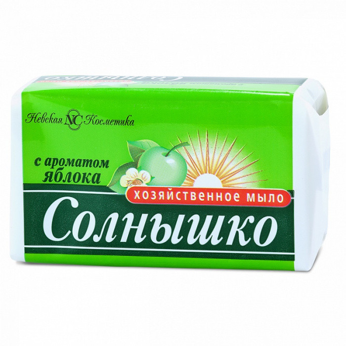 Мыло хозяйственное ЯБЛОКО СОЛНЫШКО 140г 1/4/48