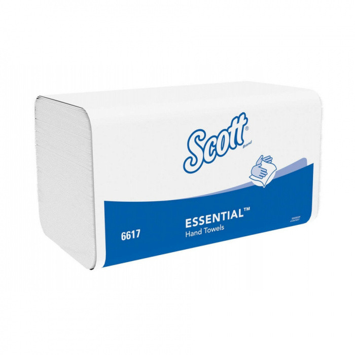 Полотенце бумажное белое KIMBERLY SCOTT® ESSENTIAL пол.бум. бел. 1сл, 340л, 21*20см, Zсл 15/1