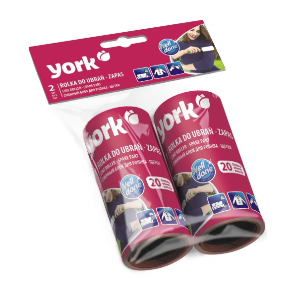 Сменные блоки для ролика-щетки 2шт YORK 1/24