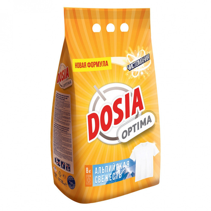 Стиральный порошок автомат OPTIMA АЛЬПИЙСКАЯ СВЕЖЕСТЬ DOSIA 8кг