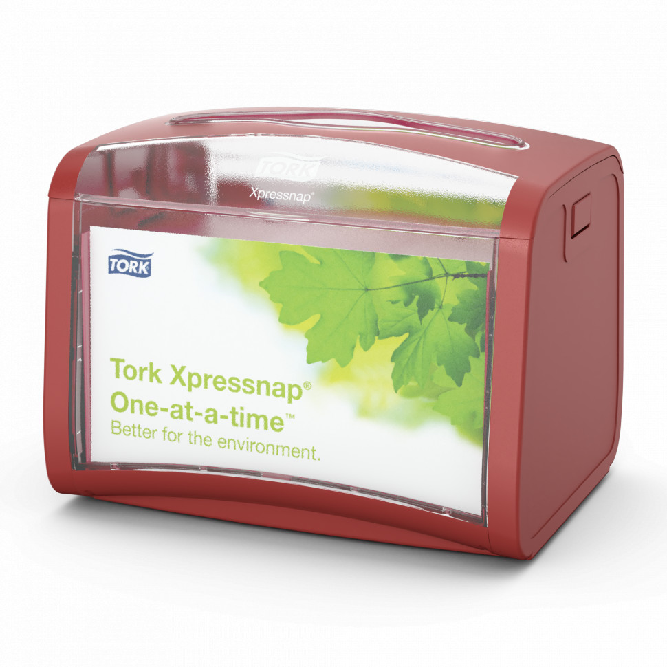 Диспенсер настольный Tork Xpressnap, N4, 155х201х150 мм, красный