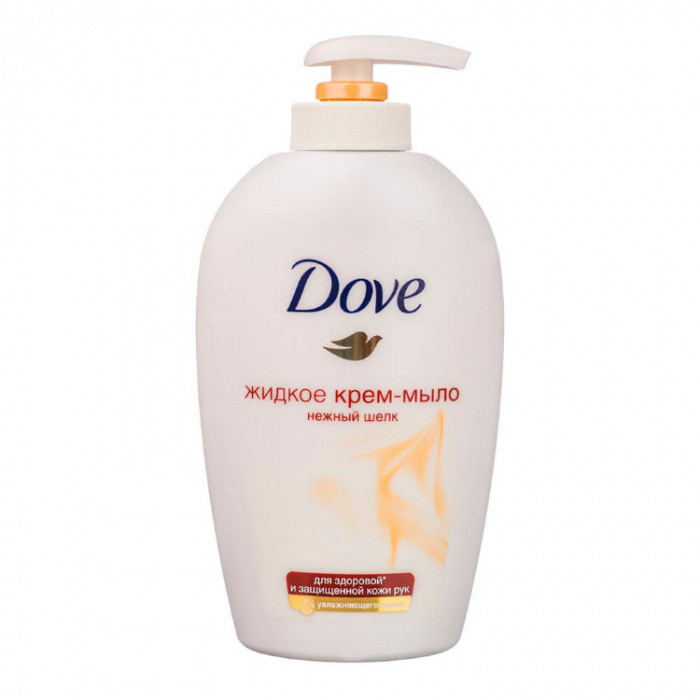Крем-мыло НЕЖНЫЙ ШЕЛК DOVE 250мл 1/12 1/10 насос
