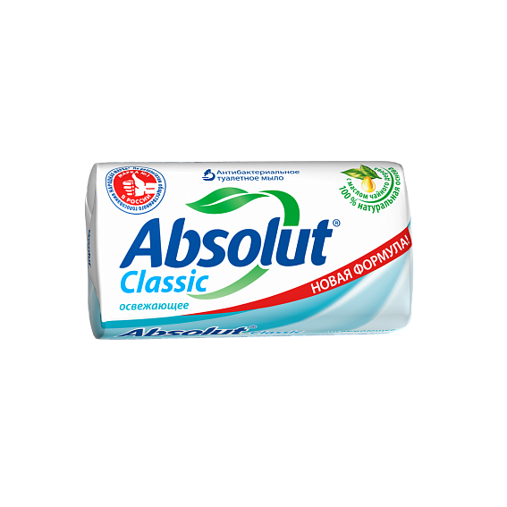 Туалетное мыло антибактериальное ABSOLUT CLASSIC ОСВЕЖАЮЩЕЕ 90г 1/6/72