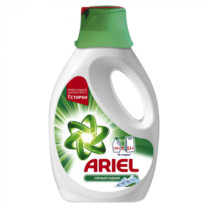 Гель для стирки белья ARIEL ГОРНЫЙ РОДНИК 1.04л 1/3