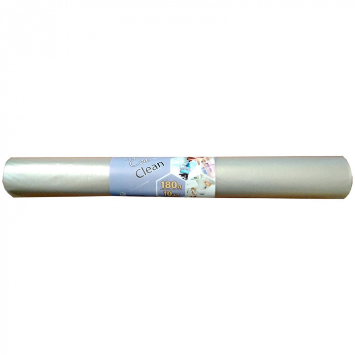 Пакеты для мусора EcoClean 180л, ПВД, 10шт, рулон, прозрачные, 30мкм, 80*106см 1/20