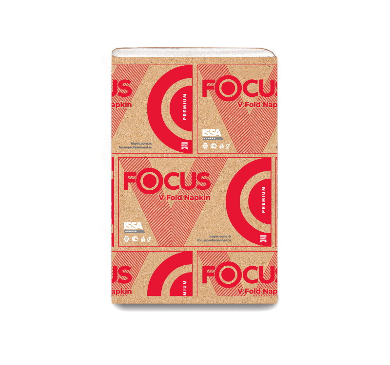 Салфетки 2сл белые для диспенсера Focus 200шт/упак (5049941) (15 шт.)