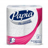 Бумажное полотенце белое PAPIA 3сл, 2шт 1/14