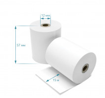 Чековая лента 57х30х12 (15) термо (12 шт.)