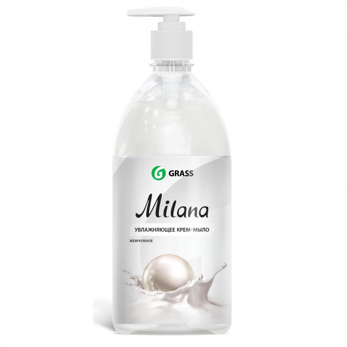 Крем-мыло ЖЕМЧУЖНОЕ MILANA 1л 1/6 насос