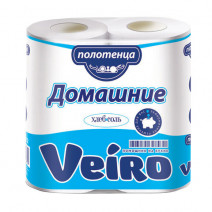 Бумажное полотенце белое ДОМАШНИЕ VEIRO 2сл, 2шт 1/12