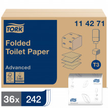 Tork листовая туалетная бумага мягкая 2 сл белая Advanced