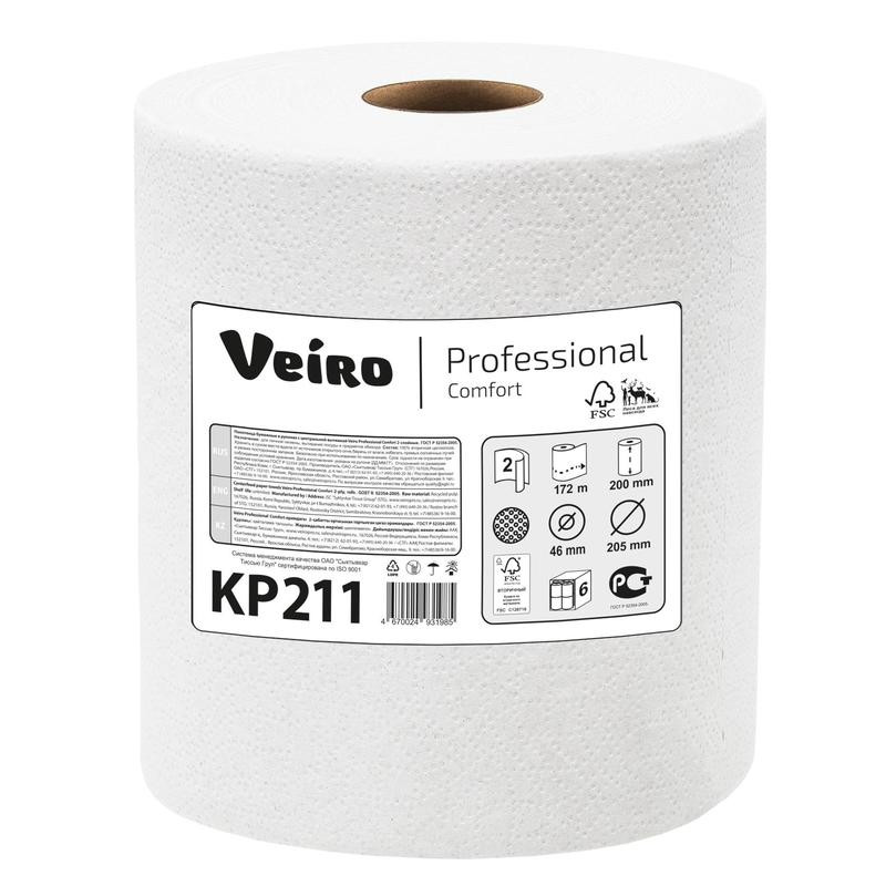 Veiro Professional Полотенца бумажные в рулонах Comfort (ультрапрочные), 2 сл, 800 л, 172 м