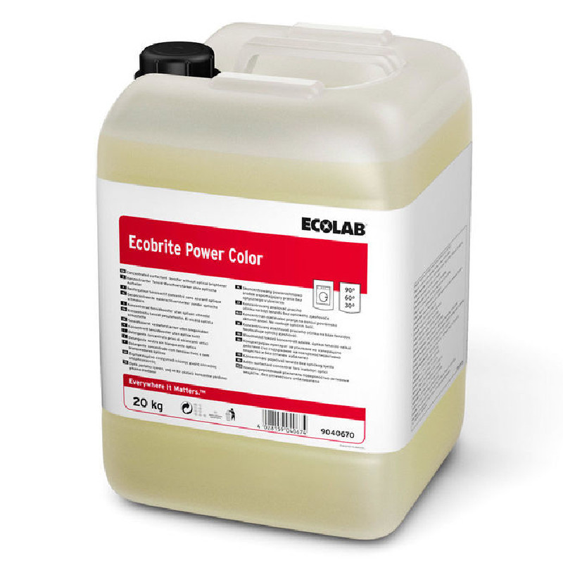 Ecolab Ecobrite Power Color жидкий усилитель для стирки цветного текстиля и текстиля с сильными жировыми и белковыми загрязнениями на основе ПАВ