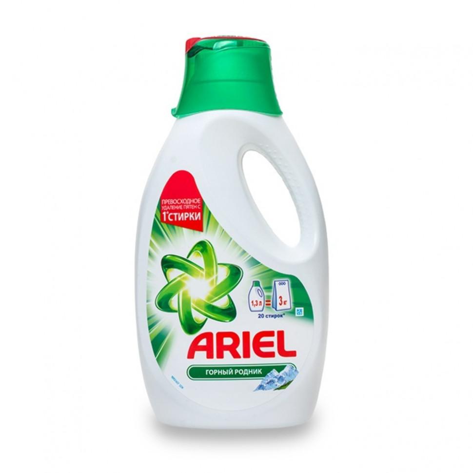 Гель для стирки белья ARIEL ГОРНЫЙ РОДНИК 1.3л 1/4
