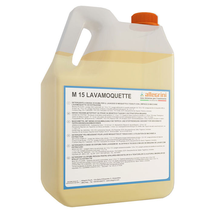 Средство для паласов, ковровых покрытий и тканей M15 LAVAMOQUETTE 5кг 1/4