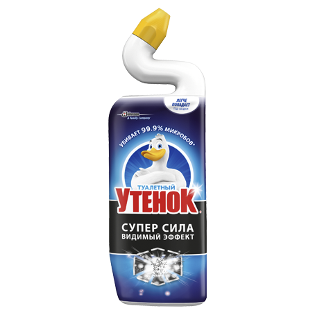 Средство для чистки унитазов СУПЕР СИЛА ВИДИМЫЙ ЭФФЕКТ ТУАЛЕТНЫЙ УТЕНОК 900мл 1/12