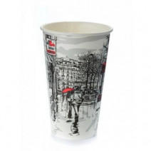 Стакан 0.4/0.518л, хол/верх. картон d-90мм, с рис. Big City Life 1/1000