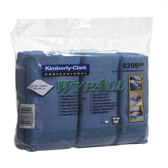 Салфетки микрофибра синяя WYPALL KIMBERLY-CLARK 40*40см 1/6 1/24