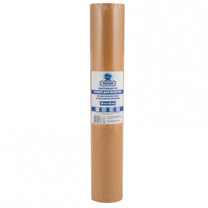 Бумага для выпечки 0,38*50м, 40г/м2, коричневая TEXTOP 1/12