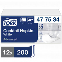 Tork салфетки 24х24 белые