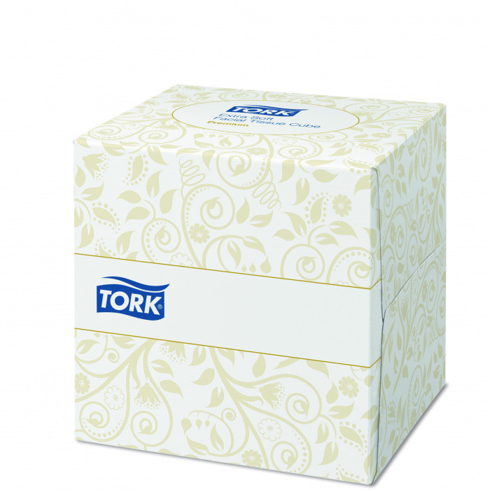 Салфетки для лица мягкие белые TORK 2сл., 100л, 20*21см 1/30