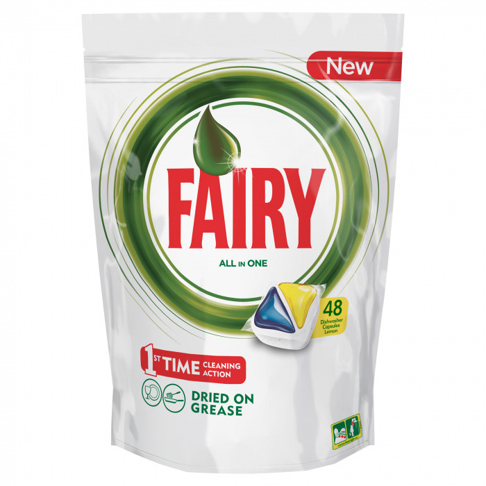 Средство для мытья посуды в капсулах для ППМ All in 1 FAIRY 48шт 1/4
