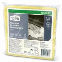 Многоразовые салфетки из микрофибры TORK 6шт, 30,5*30,5см, желтый
