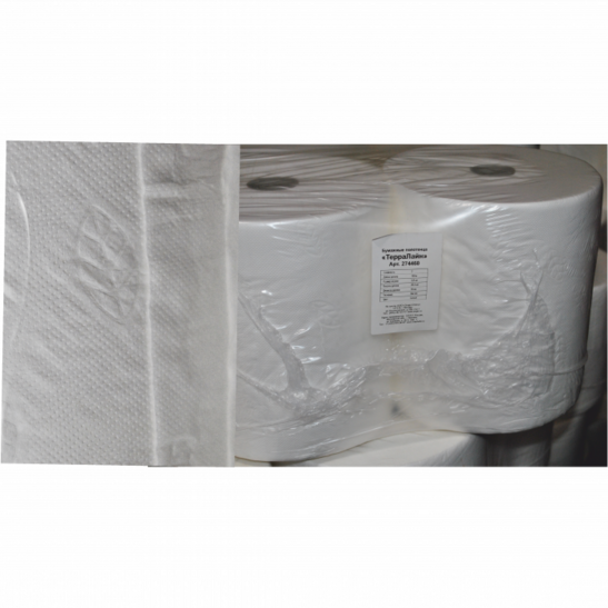 Полотенце бумажное белое ТЕРРАЛАЙН 2сл, 150м, H20,3см, Ø -18/3,8см 6/1