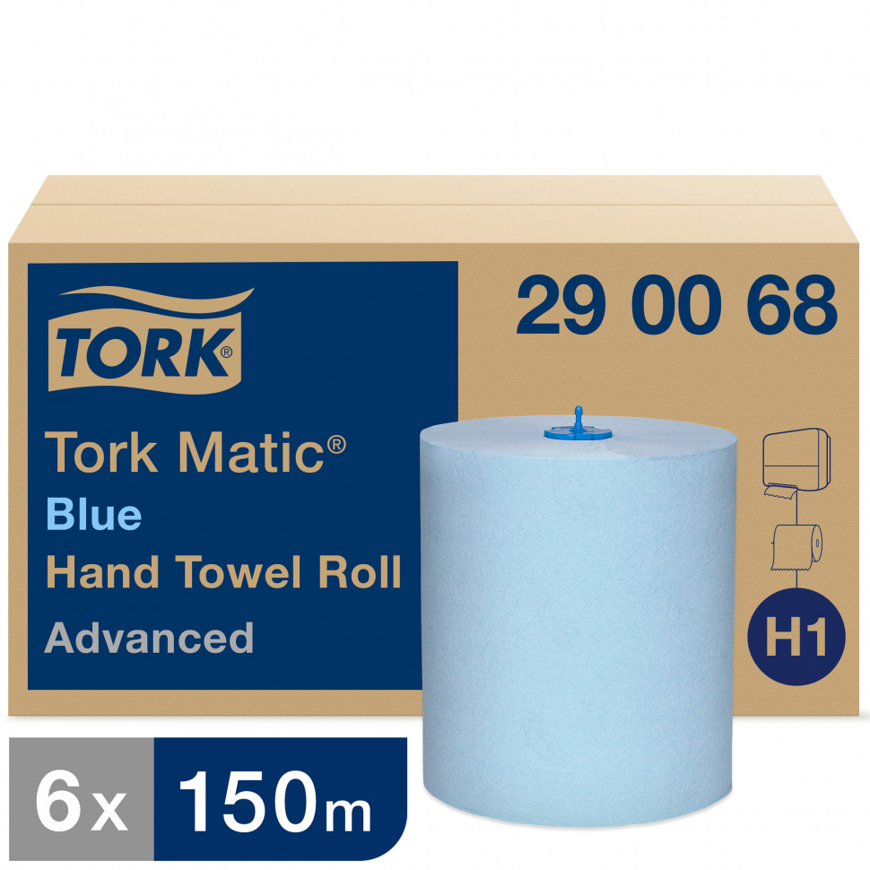 Tork Matic© полотенца в рулонах 2 сл голубые