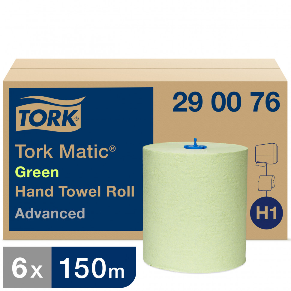 Tork Matic© полотенца в рулонах 2 сл зелёные