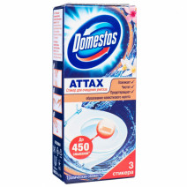 Стикер для унитаза ТРОПИЧЕСКАЯ СВЕЖЕСТЬ DOMESTOS 3*10г 1/20