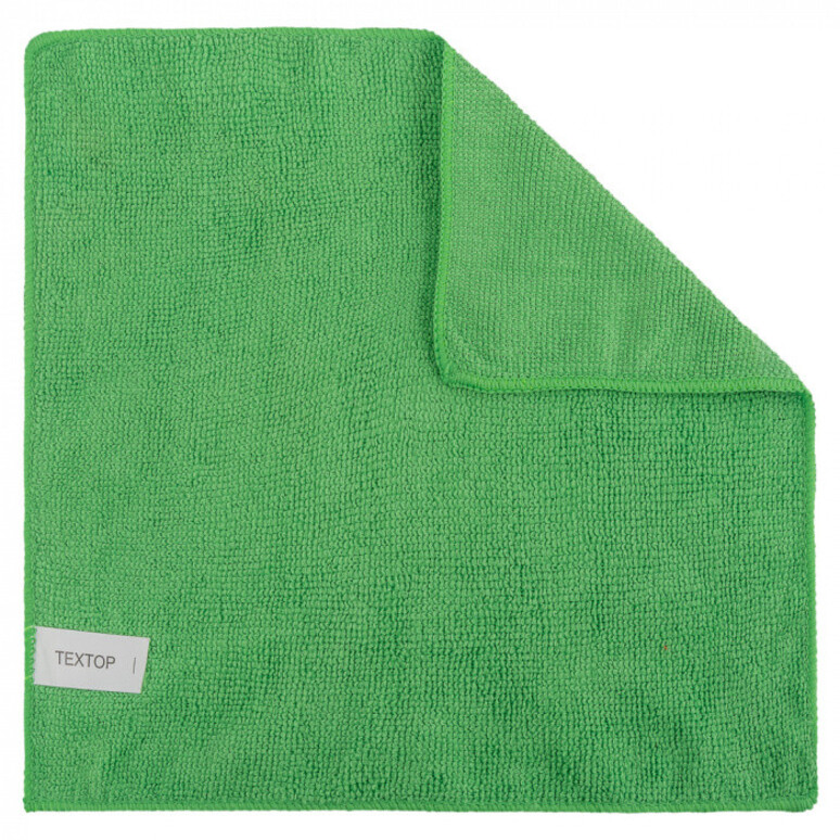 Салфетка микрофибра зеленая TEXTOP 29*29см 1/50 1/300