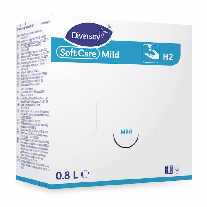 Мыло для рук смягчающее Soft Care Mild H2 6*800мл