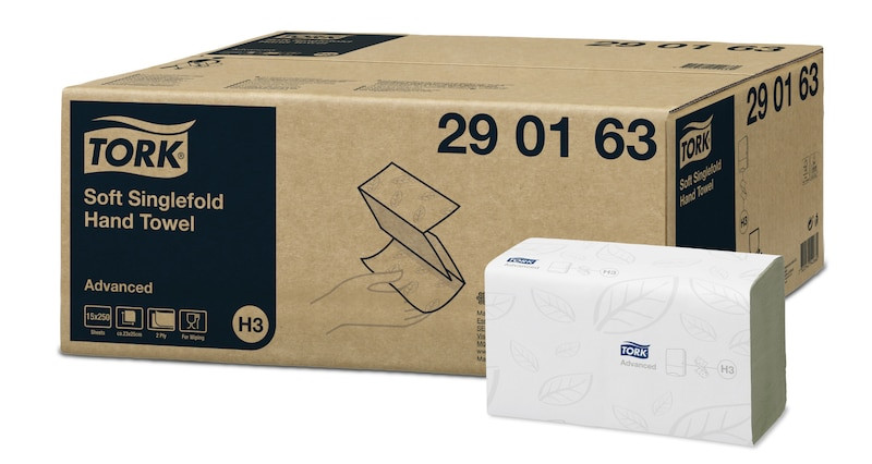 Полотенца в пач. Tork Xpress Singlefold ZZ-сл, 2-сл, 250л, 23х24,8см, белый 1/15