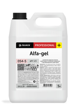 Alfa-gel гель-концентрат с дезинфицирующим эффектом против ржавчины и известковых отложений