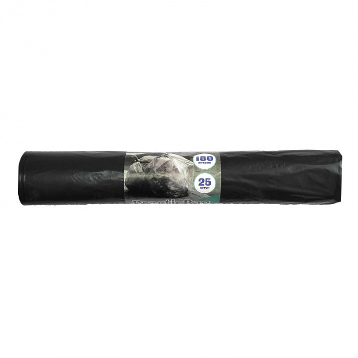 Пакеты для мусора PracticBag 180л, ПВД, 25шт, рулон, черные, 30мкм, 88*106см 1/5