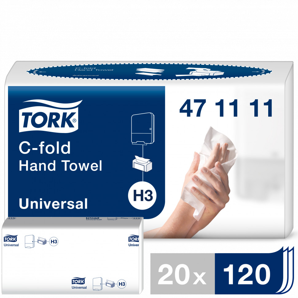 Tork листовые полотенца Singlefold C-сложения 2 сл натурального цвета