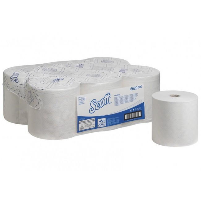 Полотенце бумажное белое KIMBERLY SCOTT® CONTROL 1сл, 250м, 1000л 6/1