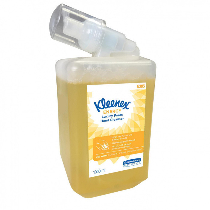 Жидкое мыло-пена в картридже KLEENEX ENERGY Luxury 1л 1/6