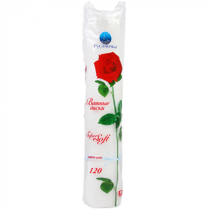 Ватные диски РУСАЛОЧКА SUPER SOFT 120шт 1/24