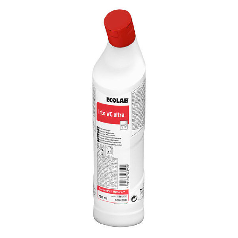 Ecolab Into WC Ultra концентрированное кислотное средство для унитазов для очистки от минеральных отложений, ржавчины и других загрязнений